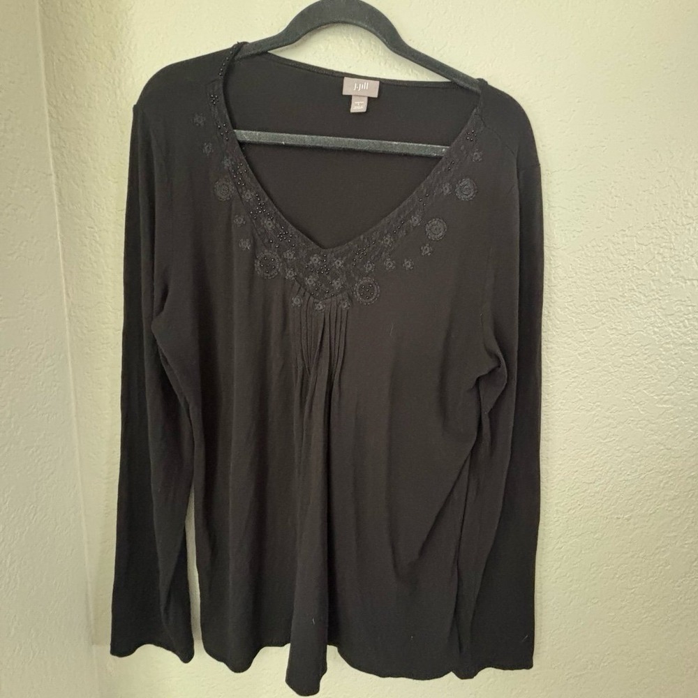 J. JILL Black Long Sleeve‎ Top